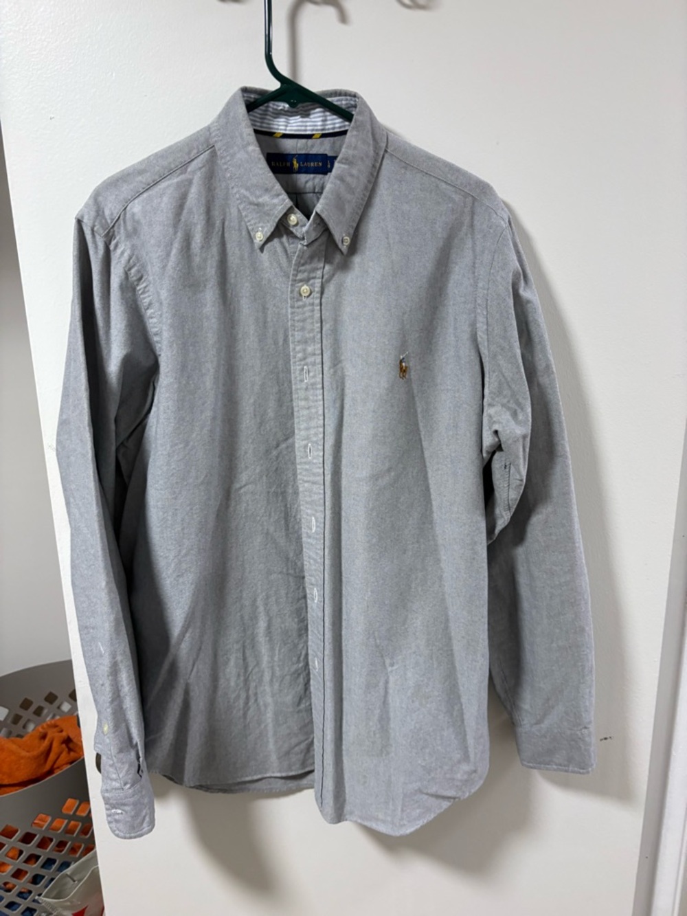 Ralph Lauren Men’s Gray Button-Down Oxford Shirt